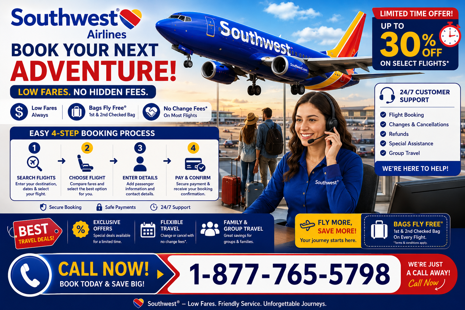 05 Ways to Call Southwest Airlines  ®️ USA Contact Numbers – A Full Detailed Guide